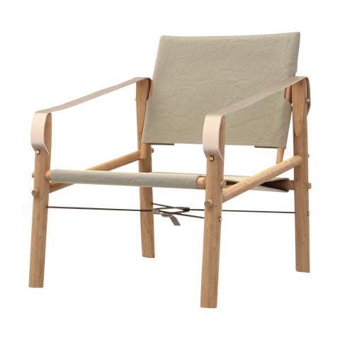 Nomad Chair - Bamboe stoel - Bekleding leer en canvas