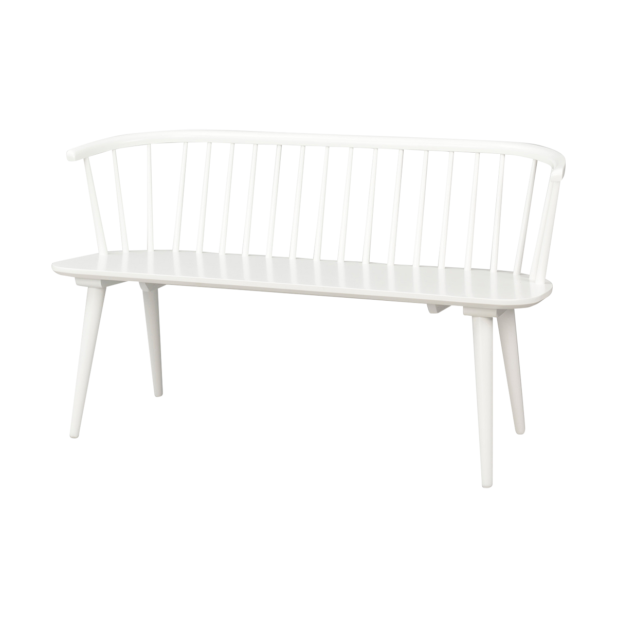 Carmen houten spijlenbank wit 