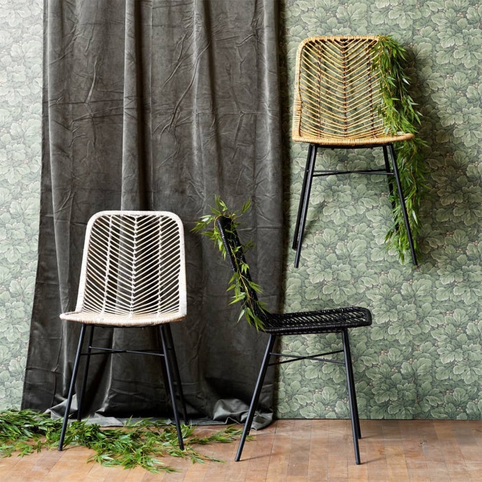 Manado rotan eetkamerstoel grijs - rattan - kuipstoel