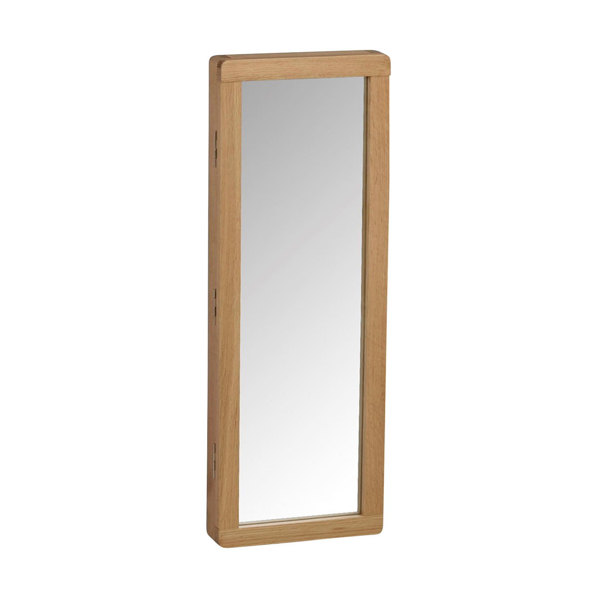 Metro houten wandspiegel met sleutelkastje - 25 x 70 cm