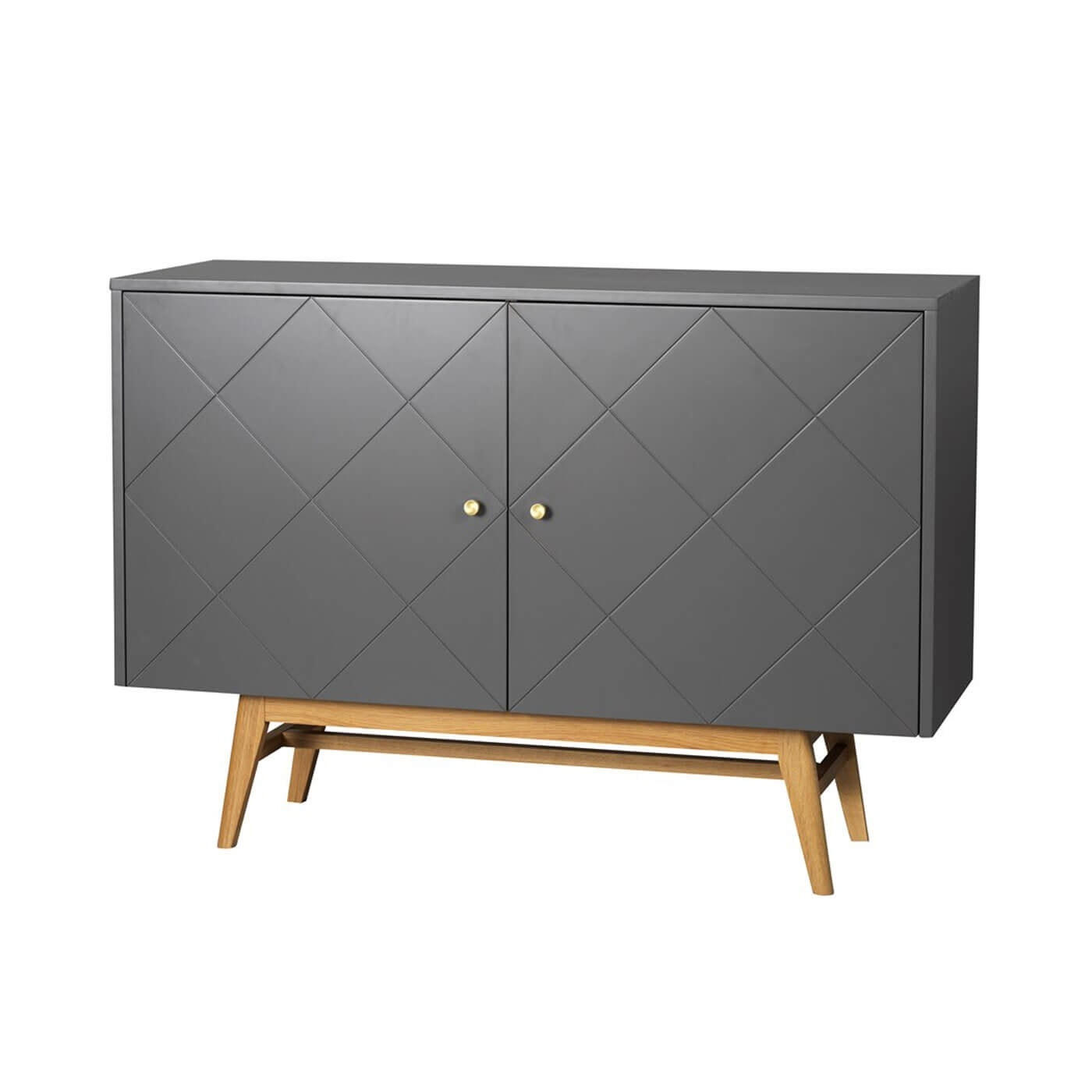 Rosswood houten dressoir donkergrijs - 124 x 87 cm