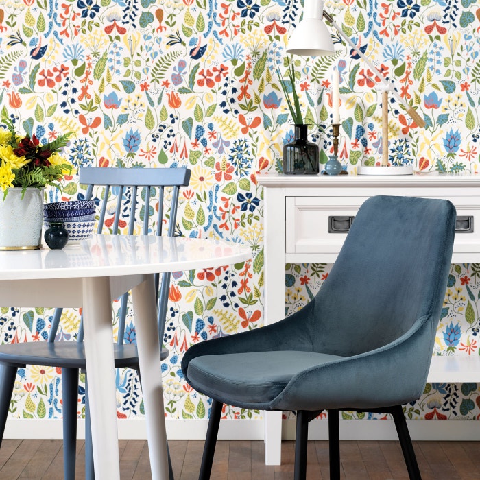 Sierra velvet eetkamerstoel blauw - velours - fluweel