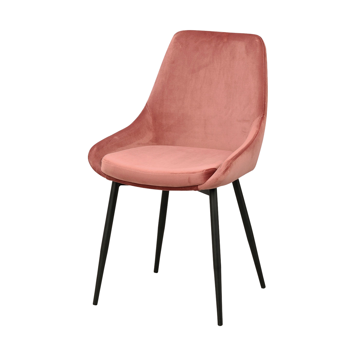 Sierra velvet eetkamerstoel roze