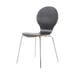 Fusion houten eetkamerstoel grijs - chroom onderstel