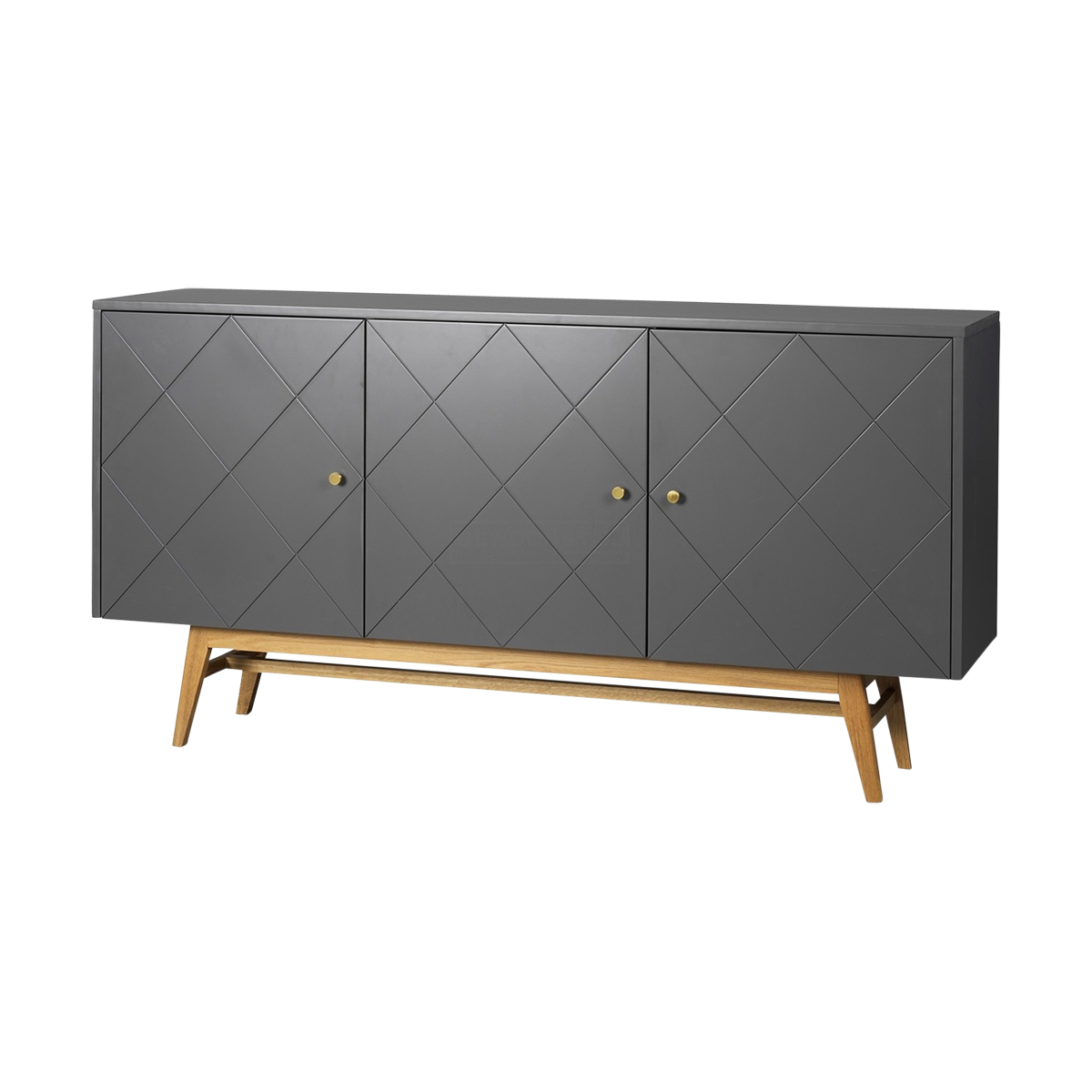 Rosswood houten sideboard donkergrijs - 169 x 87 cm