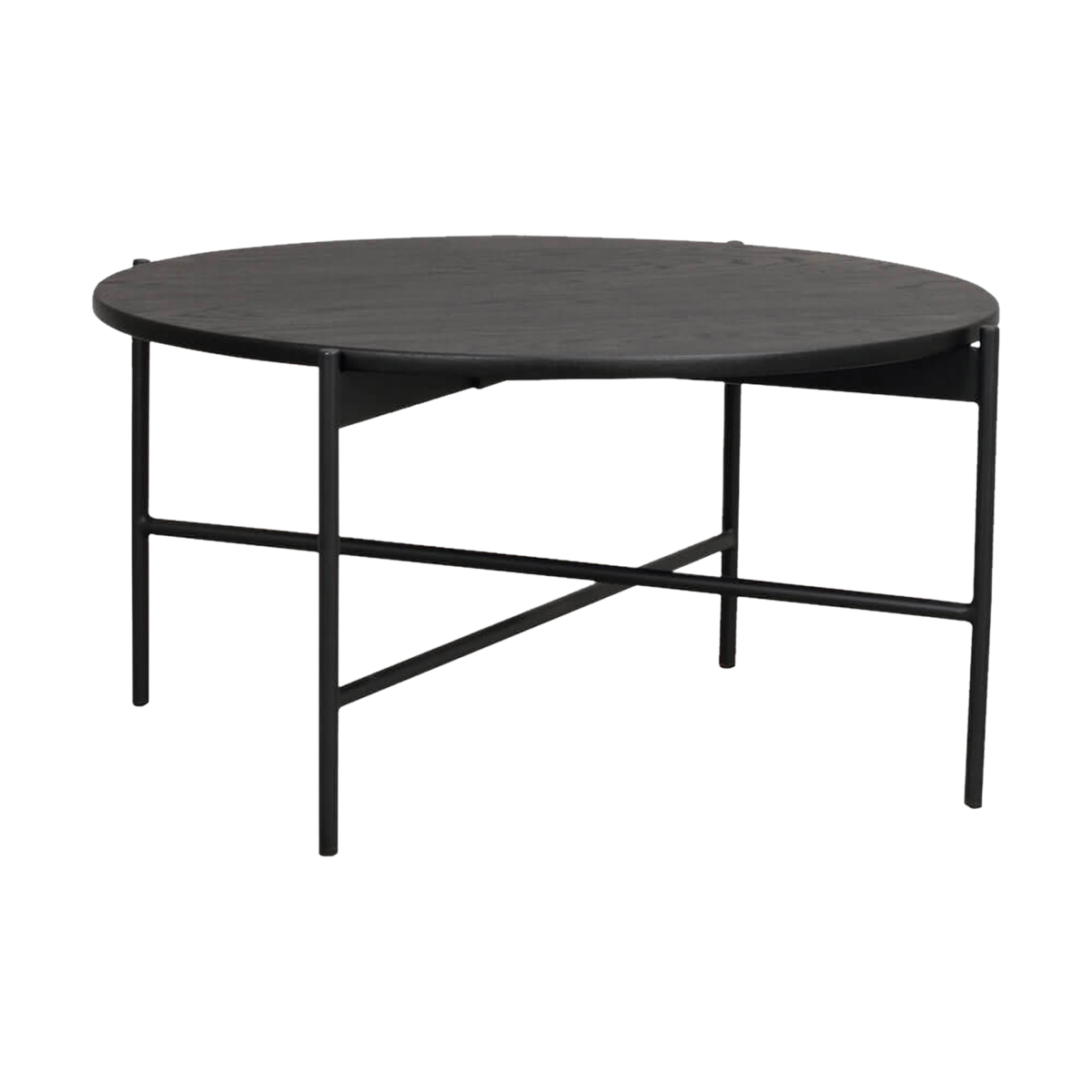 Skye ronde houten salontafel zwart - Ø 89 cm
