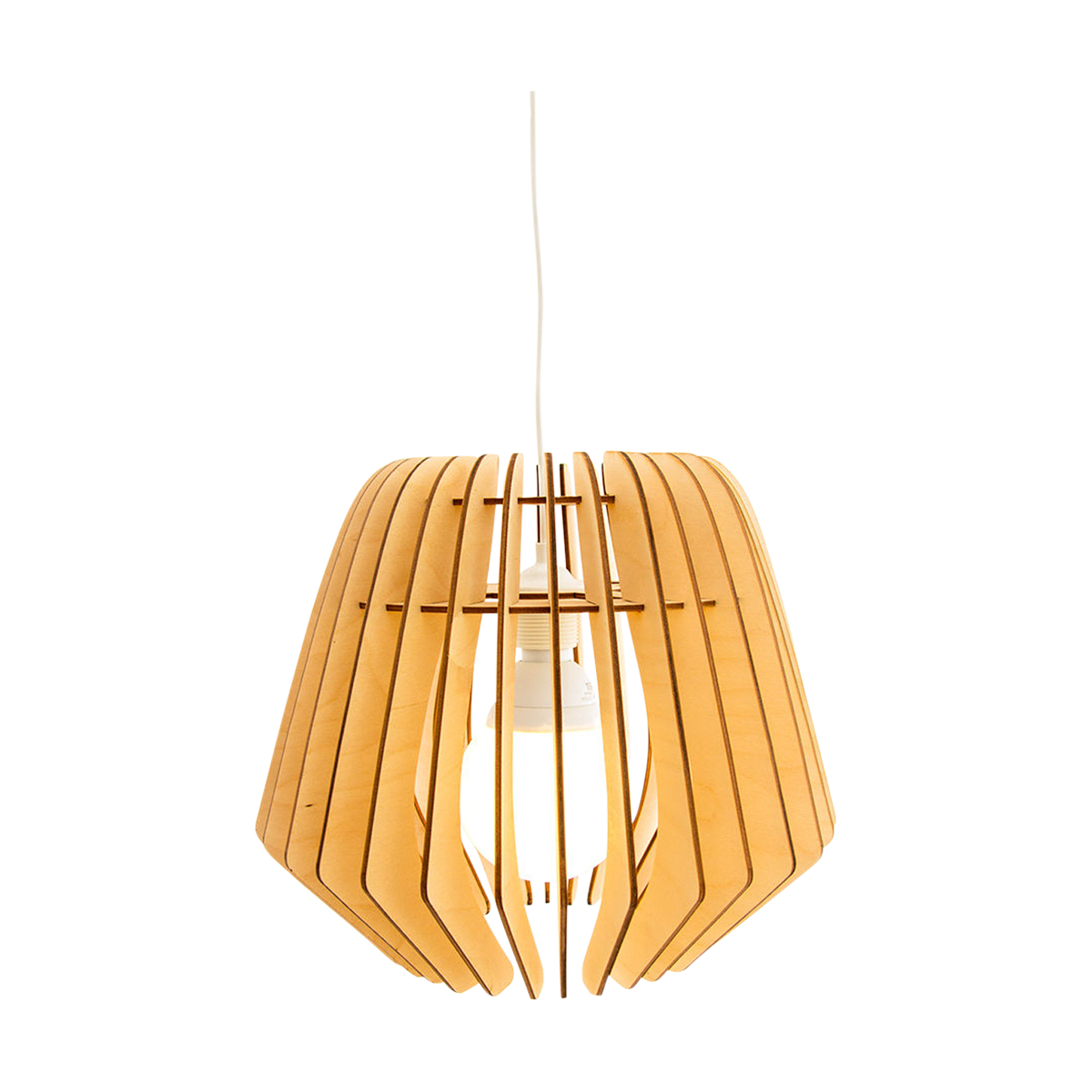 Original M houten hanglamp medium - met koordset wit - Ø 37 cm