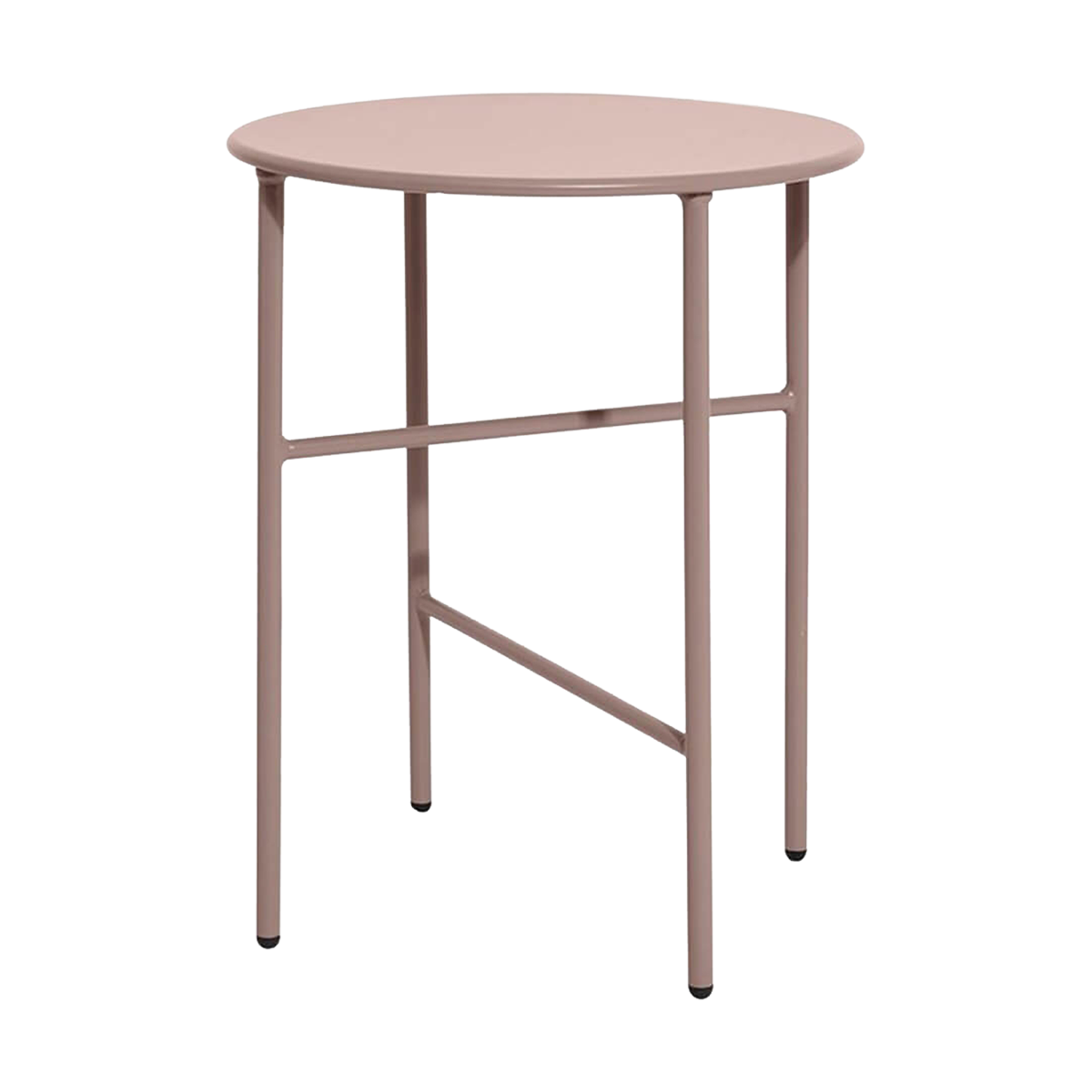 Mila metalen tuin bijzettafel roze - Ø 40 cm