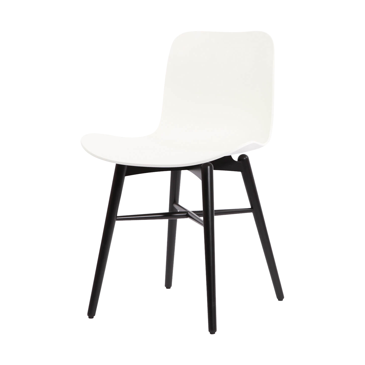 Langue Original - Eetkamerstoel - Zwart hout - Gebroken wit
