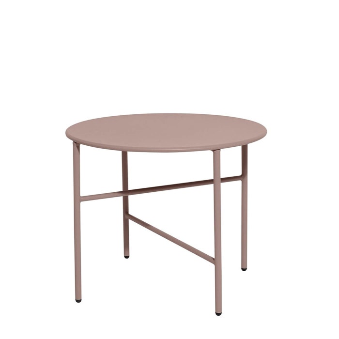 Mila metalen tuin bijzettafel roze - Ø 50 cm - ronde - salontafel - buiten