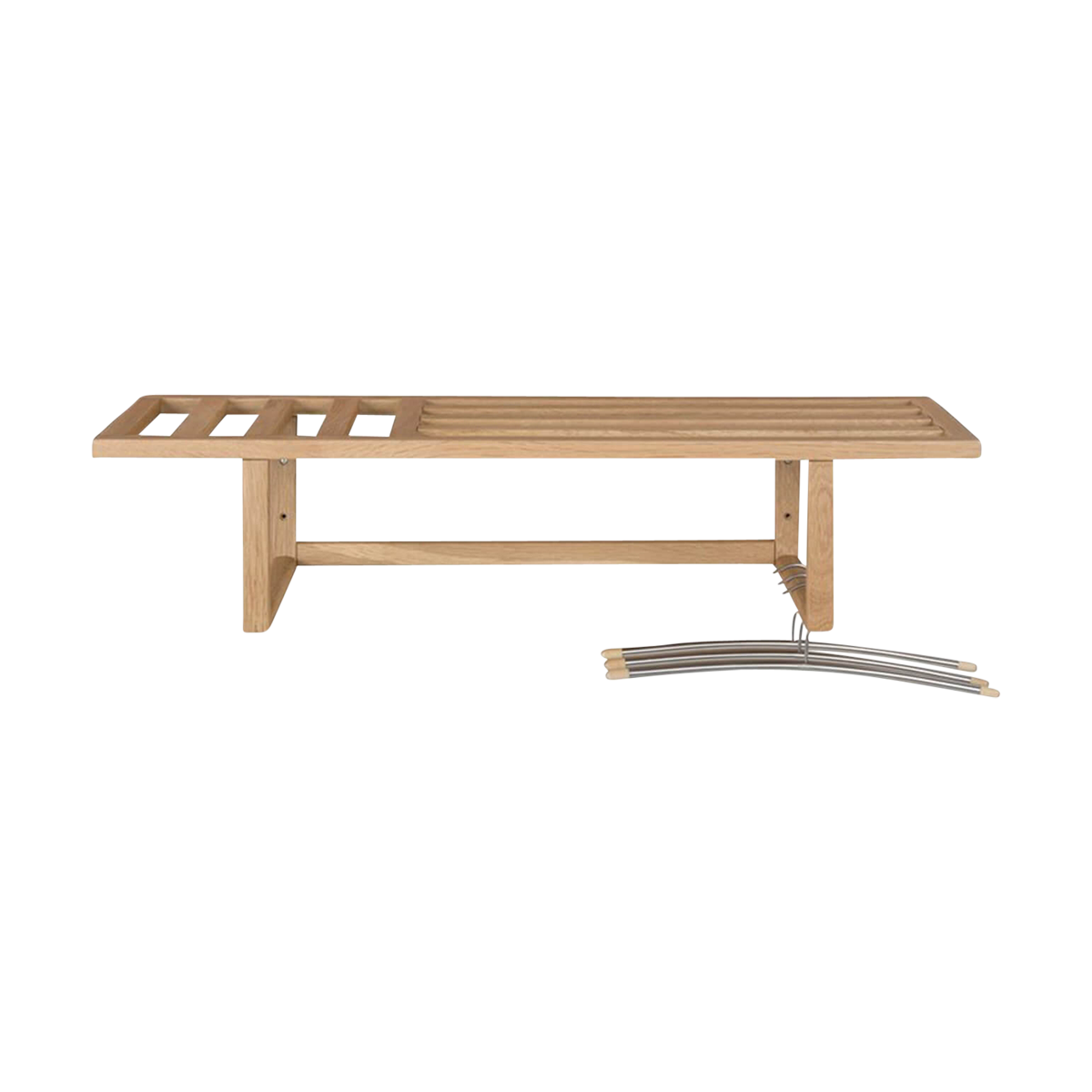 Gijs houten kapstok naturel - met hoedenplank