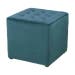 Dani velvet poef groen - 38 x 38 cm