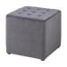 Dani velvet poef grijs - 38 x 38 cm