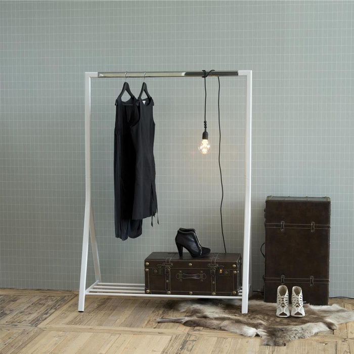 Anouk metalen kledingrek wit - industriele