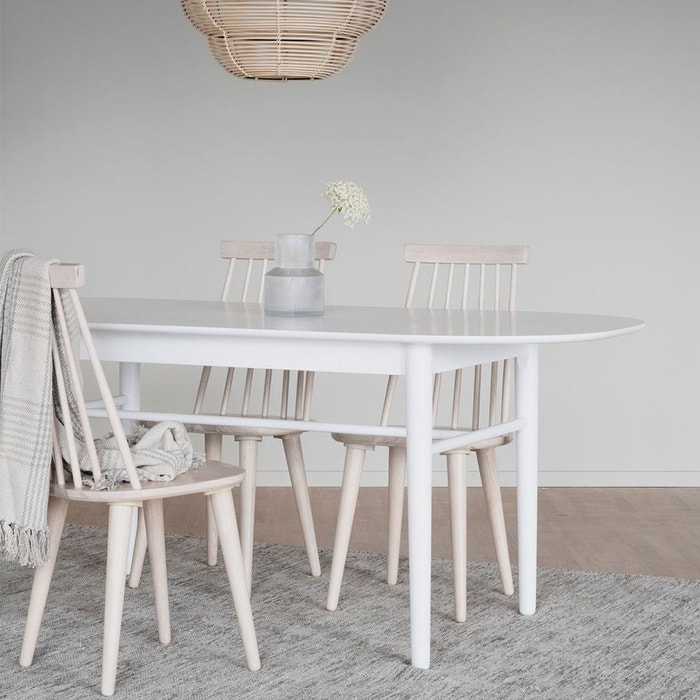 Lotta houten spijlenstoel whitewash - eetkamerstoelen - scandinavisch