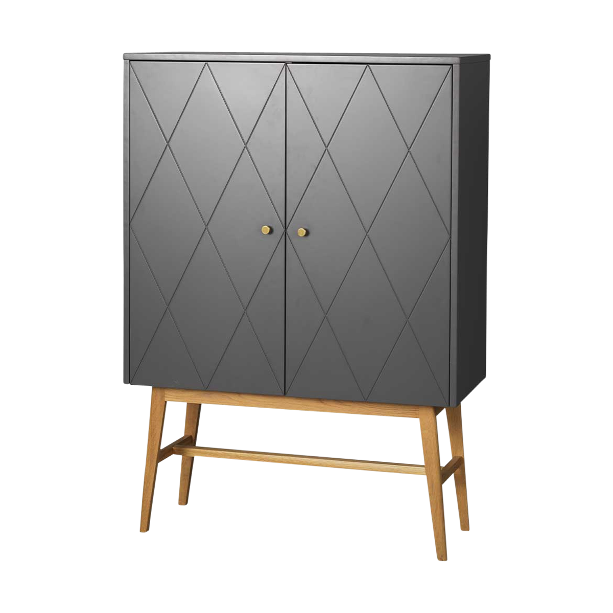 Rosswood houten opbergkast grijs - 135 x 42 cm