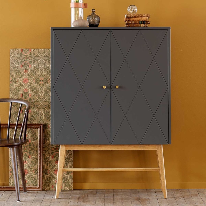 Rosswood houten opbergkast grijs - 135 x 42 cm - dressoir