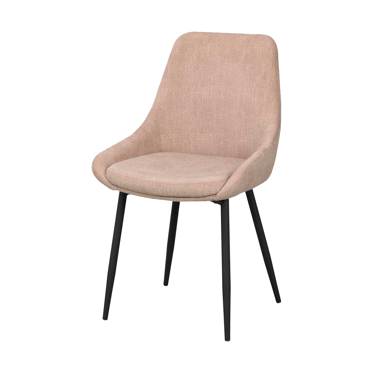 Sierra ribstof eetkamerstoel beige