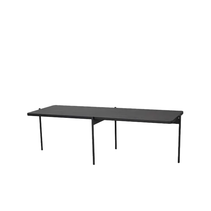 Shelton houten salontafel zwart - 145 x 60 cm