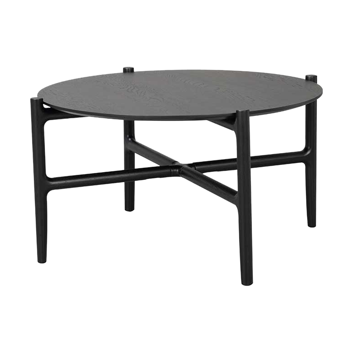Holton houten salontafel zwart - Ø 87 cm