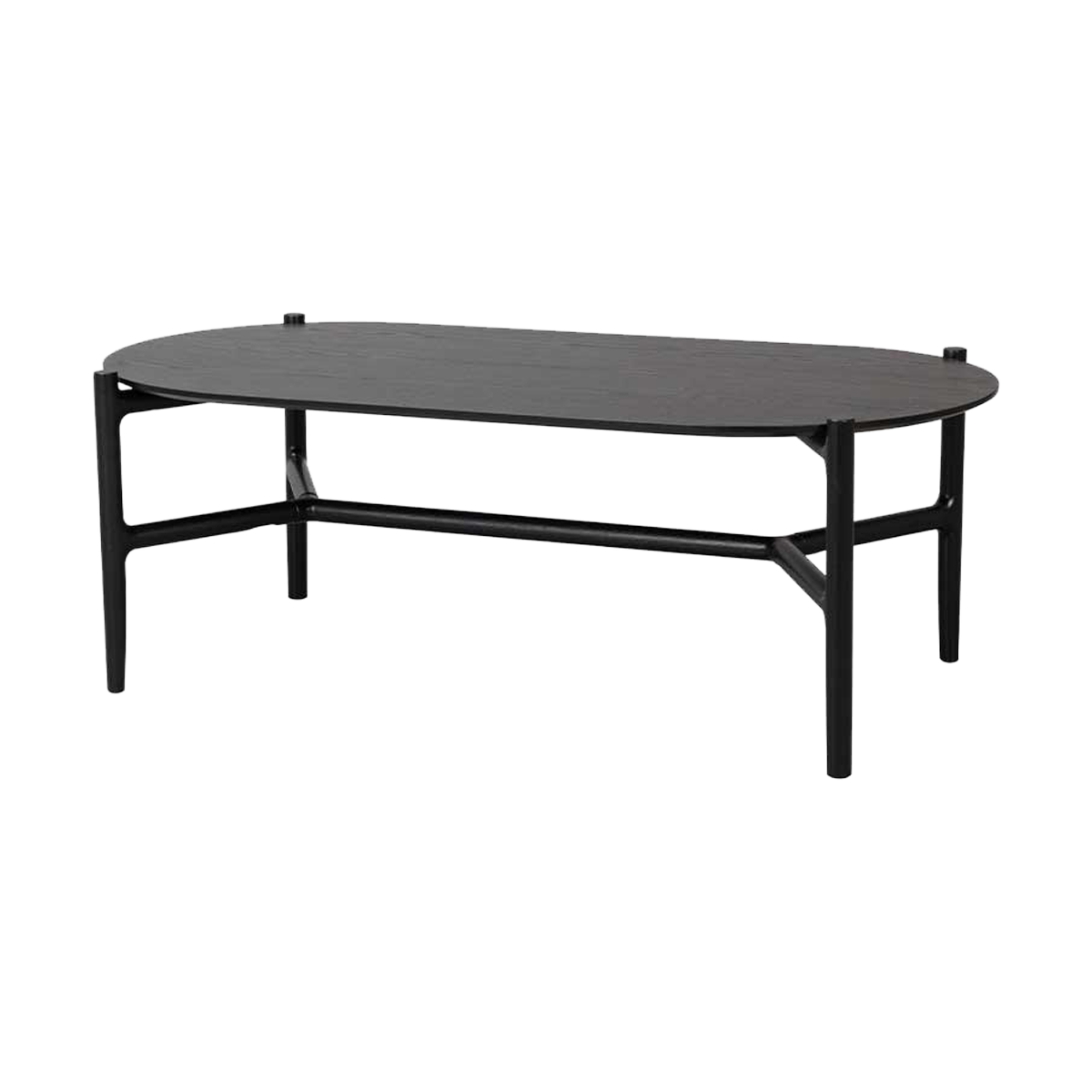 Holton houten salontafel zwart - 130 x 65 cm