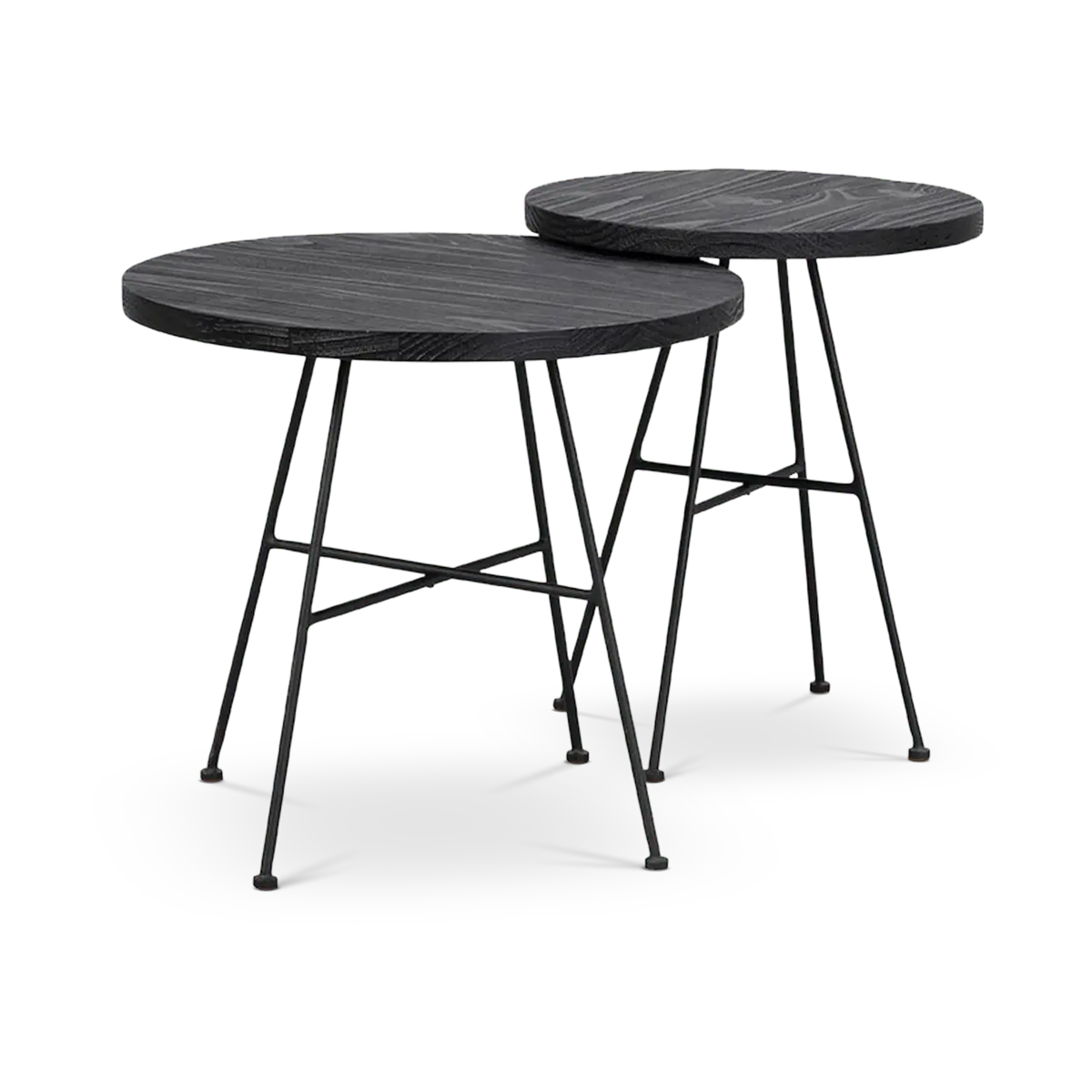 Grafton bijzettafels zwart - set van 2