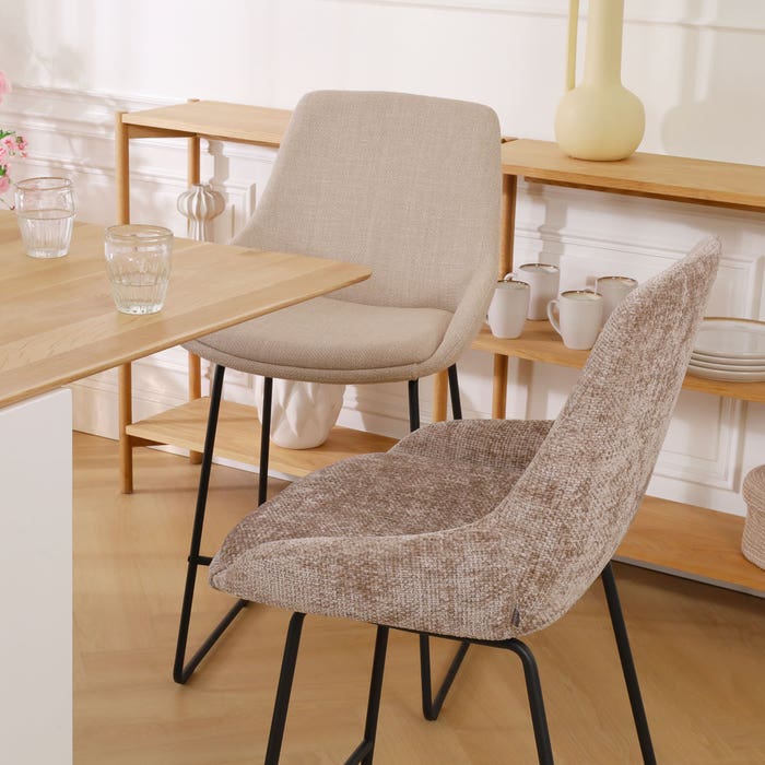scandinavische hoge barkruk bruin - zwart onderstel - 75 cm - Nino-Isa 