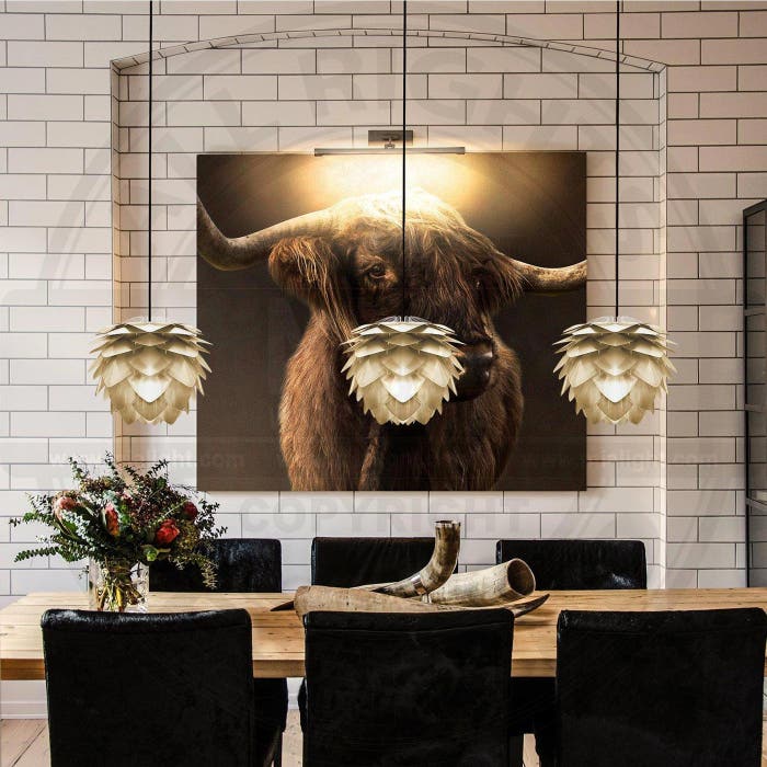 Silvia Mini hanglamp brushed brass - met koordset zwart - Ø 32 cm - goude