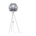Silvia Medium vloerlamp brushed steel - met tripod zwart - Ø 50 cm
