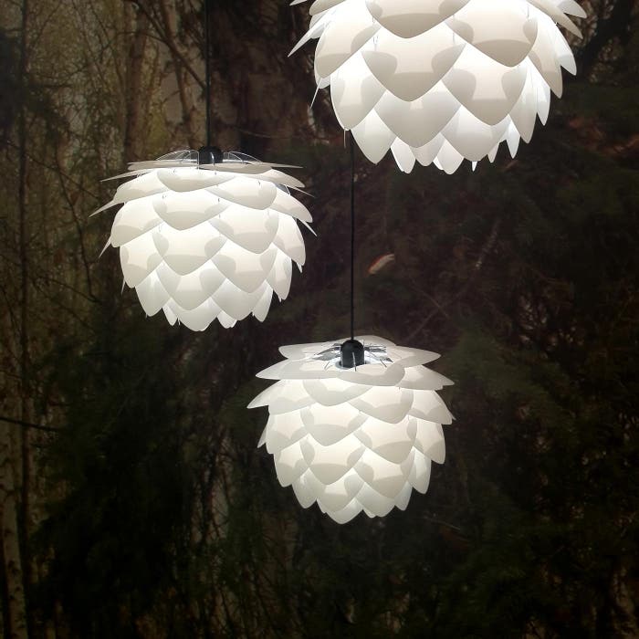 Silvia Medium hanglamp white - met koordset wit - Ø 50 cm - witte - kunststof