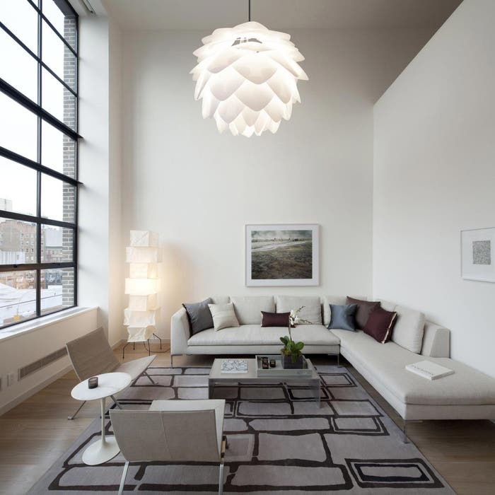 Silvia Medium hanglamp white - met koordset zwart - Ø 50 cm - artichok