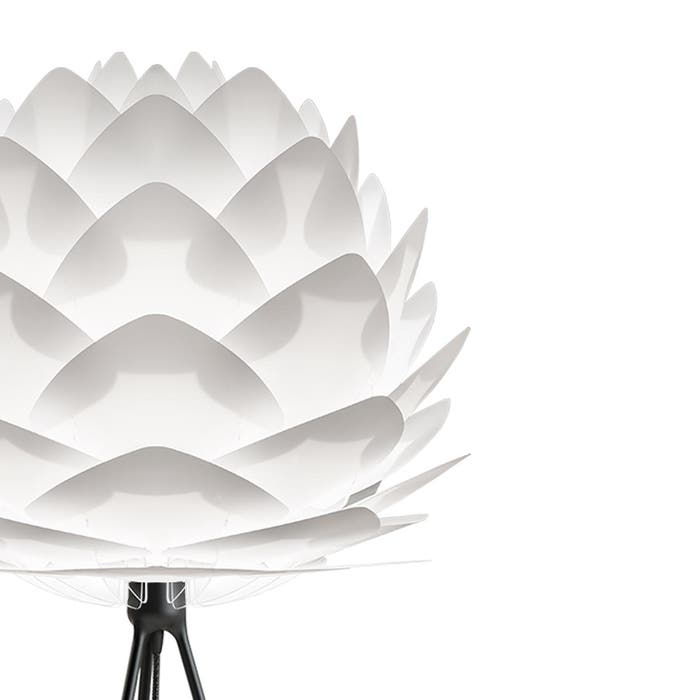 Silvia Medium vloerlamp white - met tripod zwart - Ø 50 cm 