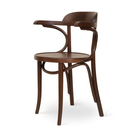 Thijs houten eetkamerstoel walnoot met armleuningen