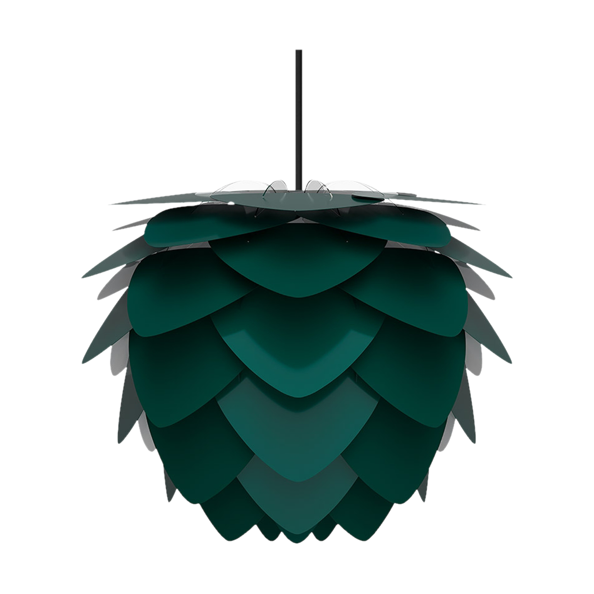 Aluvia Medium hanglamp forest green - met koordset zwart - Ø 59 cm