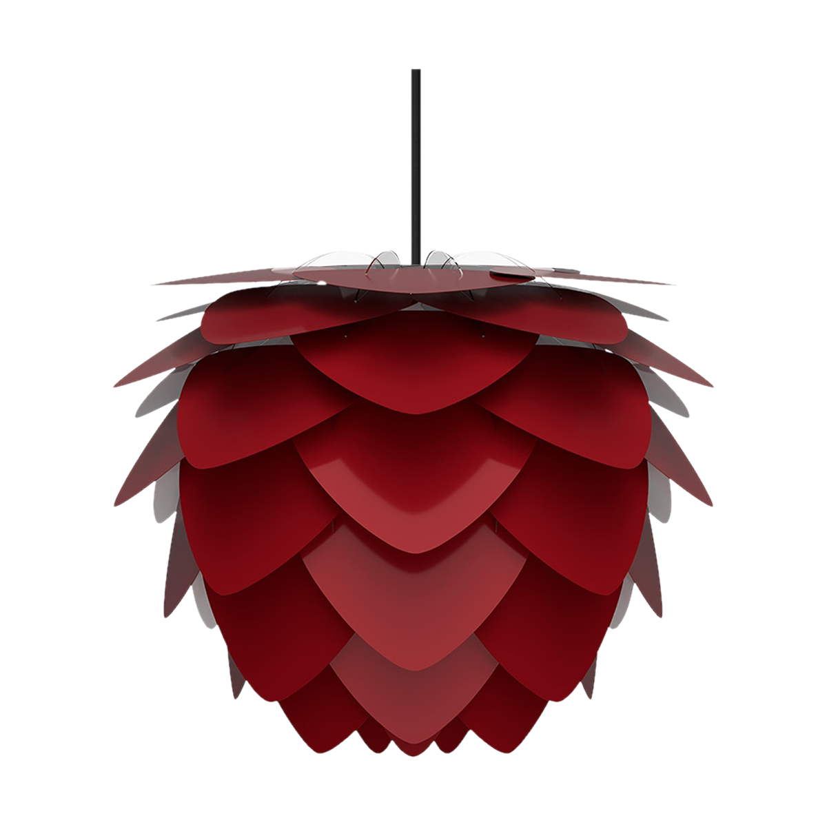Aluvia Medium hanglamp ruby red - met koordset zwart - Ø 59 cm