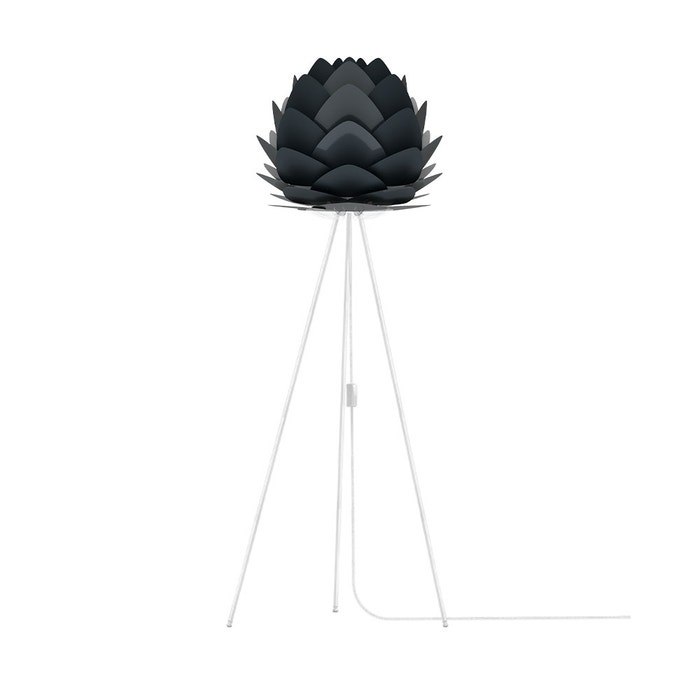 Aluvia Medium vloerlamp anthracite grey - met tripod wit - Ø 59 cm 