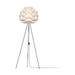 Aluvia Medium vloerlamp pearl white - met tripod zwart - Ø 59 cm