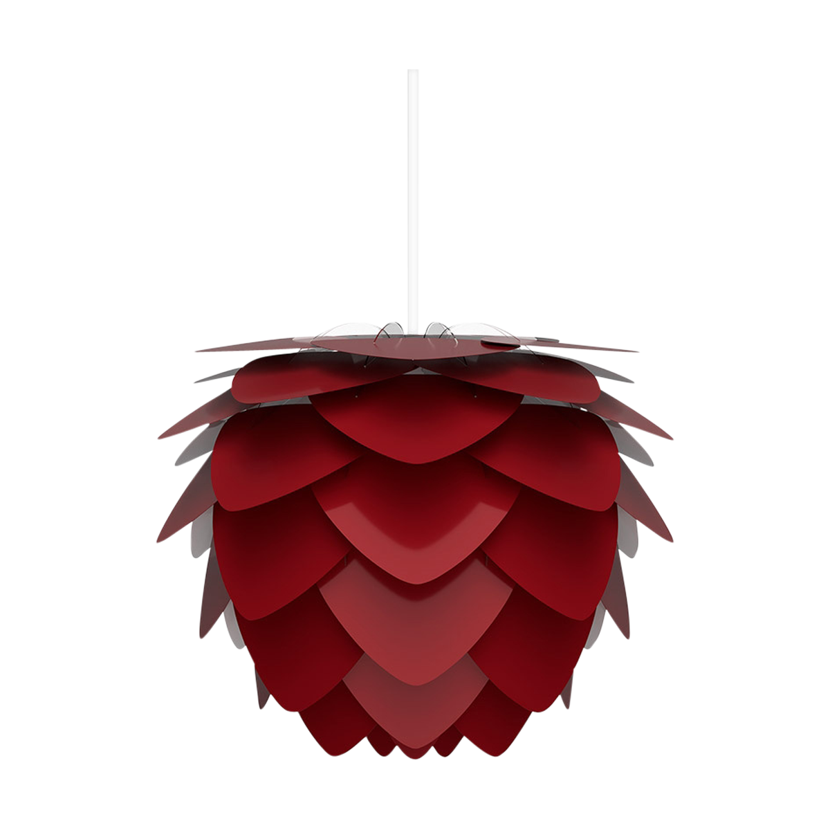 Aluvia Mini hanglamp ruby red - met koordset wit - Ø 40 cm