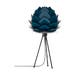 Aluvia Mini tafellamp petrol blue - met tripod zwart - Ø 40 cm
