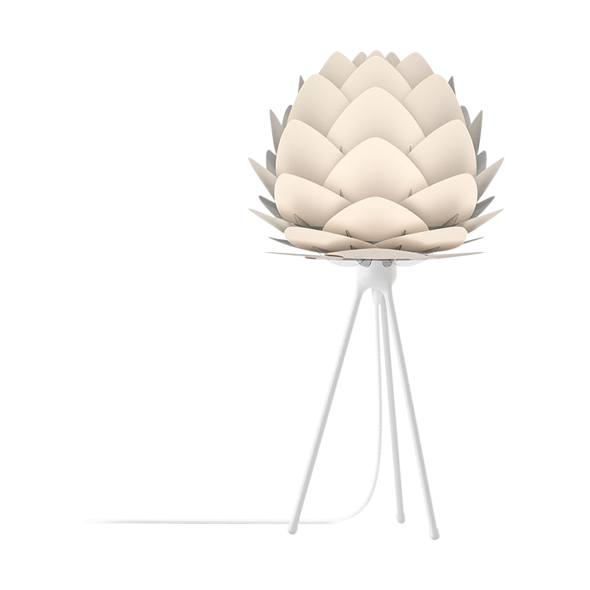 Aluvia Mini tafellamp pearl white - met tripod wit - Ø 40 cm