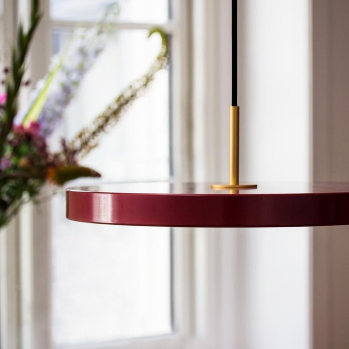 Asteria Medium hanglamp ruby red - met koordset - Ø 43 cm - rode