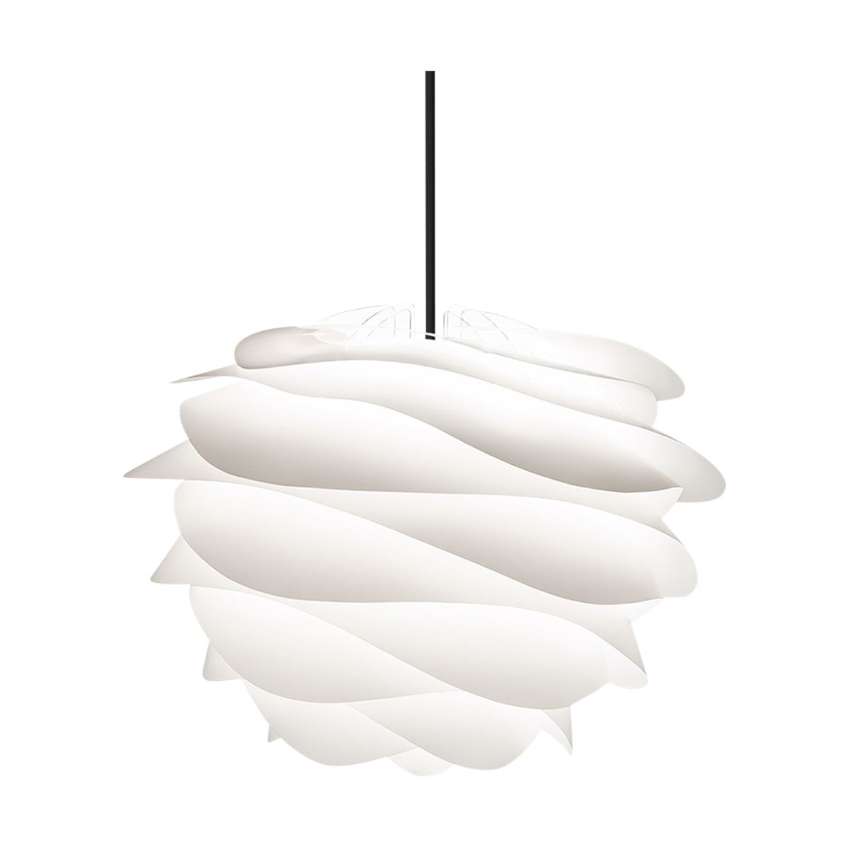 Carmina Mini hanglamp white - met koordset zwart - Ø 32 cm