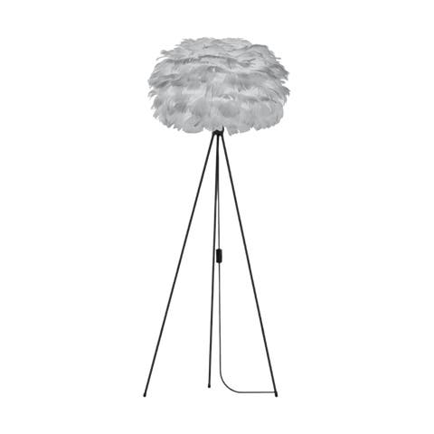 Eos Large vloerlamp light grey - met tripod zwart - Ø 65 cm