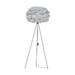 Eos Large vloerlamp light grey - met tripod zwart - Ø 65 cm