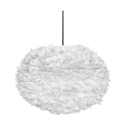 Eos Large hanglamp white - met koordset zwart - Ø 65 cm