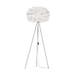 Eos large vloerlamp white - met tripod zwart - Ø 65 cm