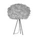 Eos Medium tafellamp light grey - met tripod zwart - Ø 45 cm