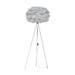Eos Medium vloerlamp light grey - met tripod zwart - Ø 45 cm