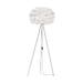 Eos Medium vloerlamp white - met tripod zwart - Ø 45 cm
