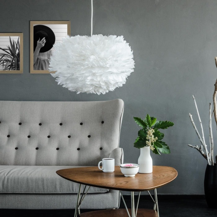 Eos Medium lampenkap white - Ø 45 cm - witte - zachte